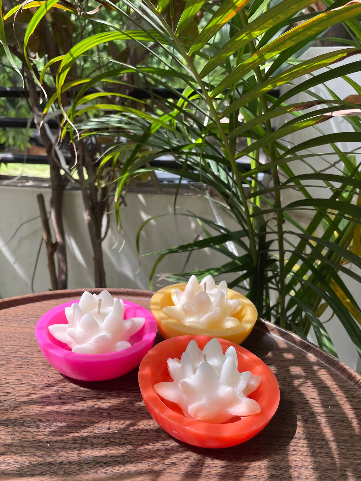 Indiglow Cup Lotus Floater is inspired by Indian craft and culture.