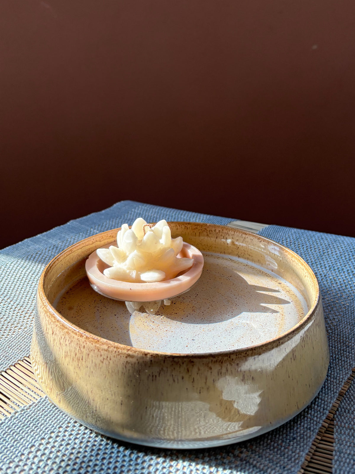 Indiglow Cup Lotus Floater can be used for home decor or gifting, a beautiful addition to water bodies.