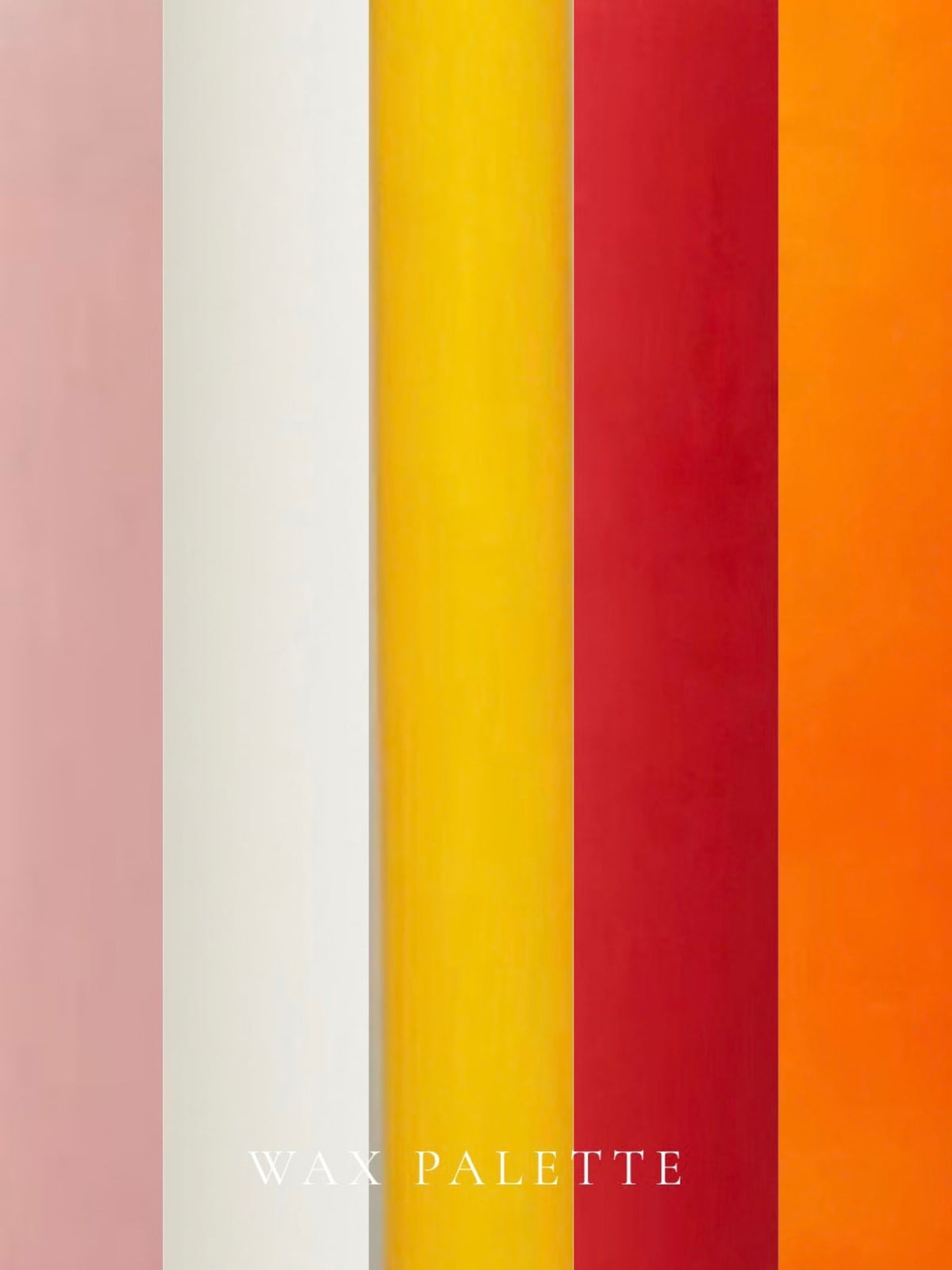 wax palette that showcases the actual colours of the candle.